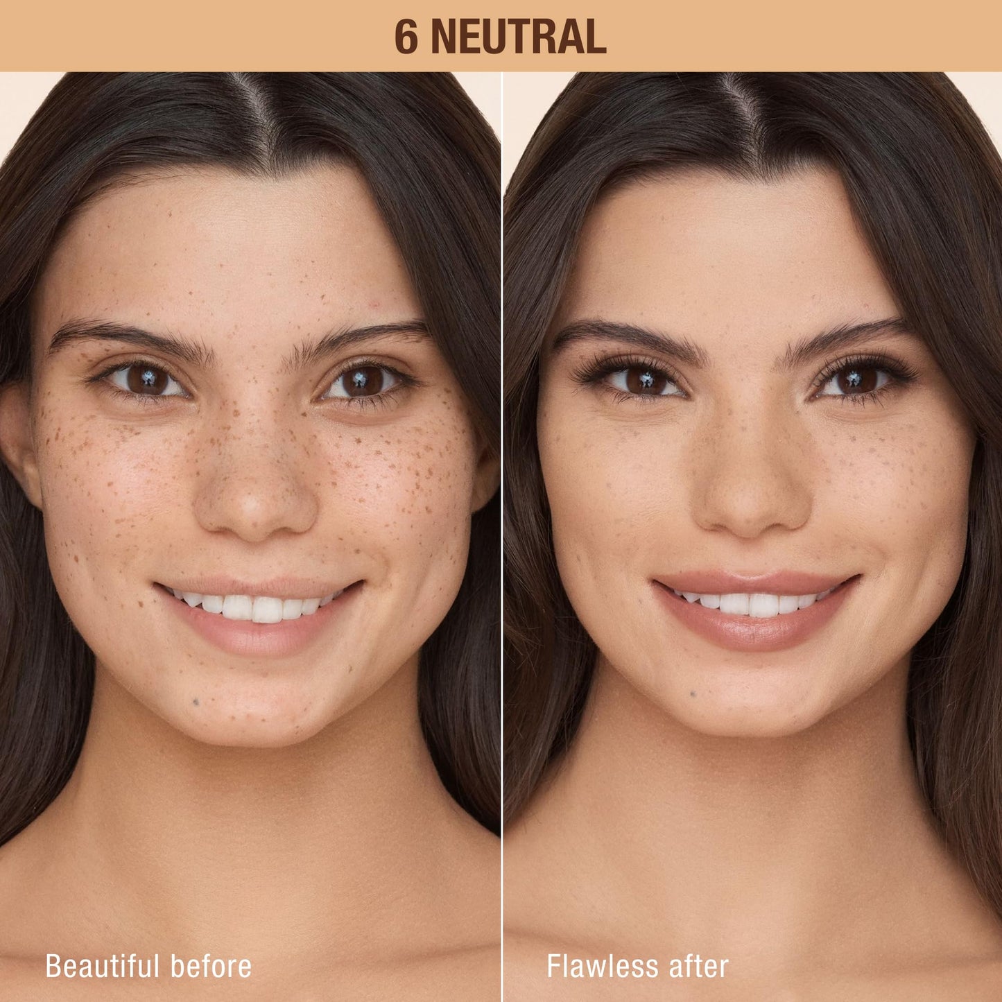 Charlotte Tilbury Airbrush Flawless Matte Foundation - Full Coverage Liquid Makeup with a Natural-Matte Finish - Smoothes & Blurs Pores - Waterproof & Transfer Resistant - 6 Neutral