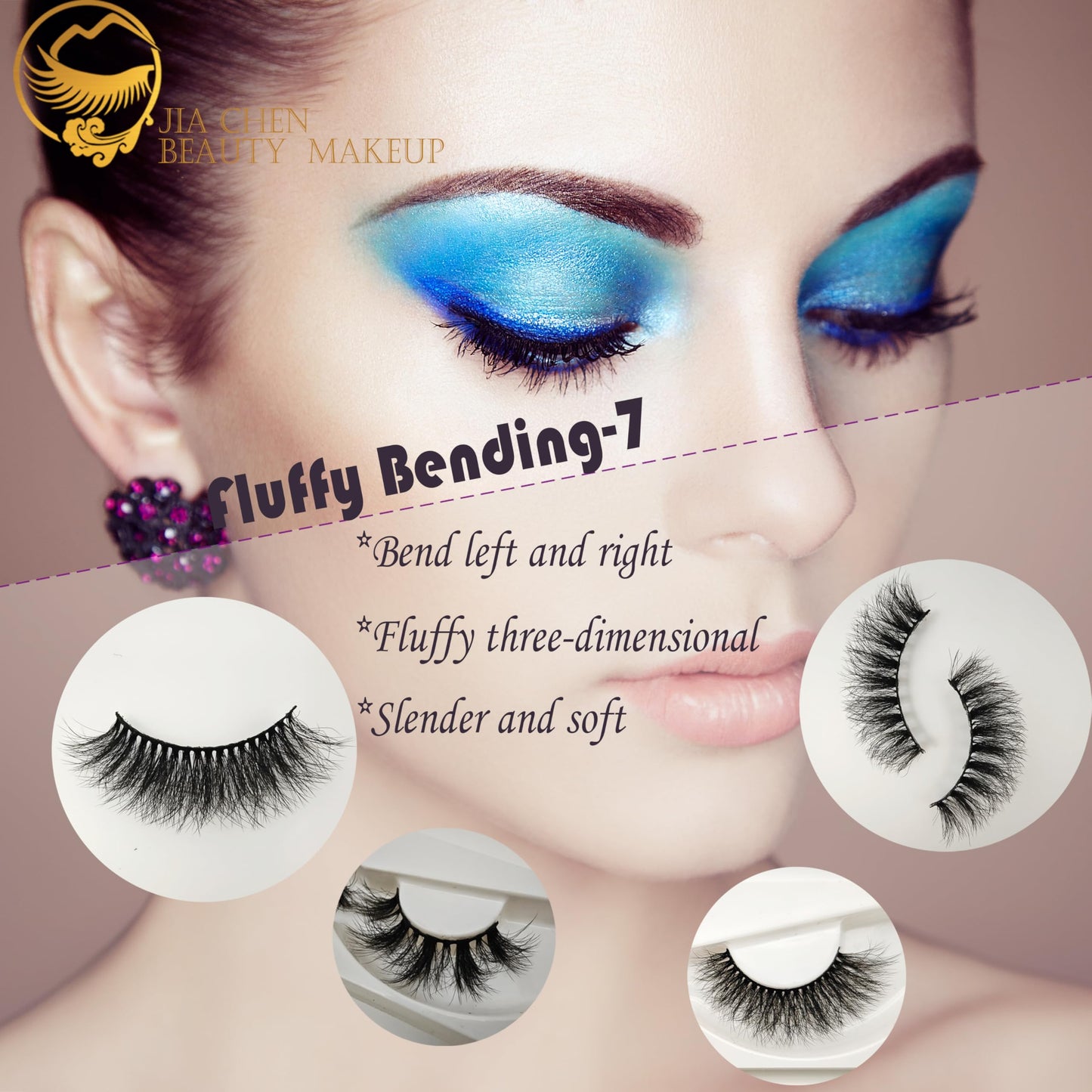 Ultra Fine Ultra Soft 3D Cluster False Lashes - 7 Pairs Natural Cat Eye/Fox Eye Eyelashes, 10-18mm Fluffy Individual Lashes for All Eyes Shapes, Low-Carbon Material Comfortable All-Day Wear