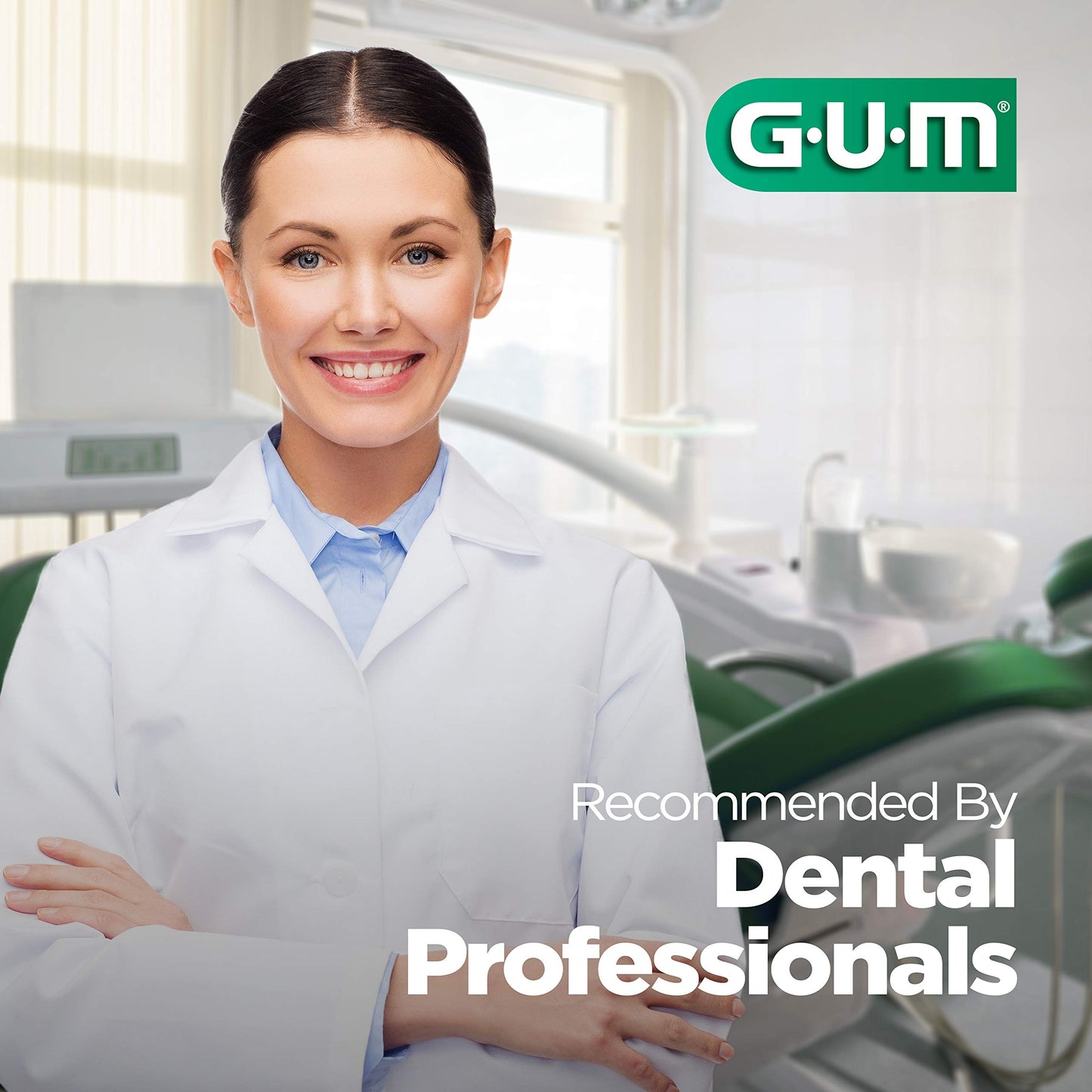 GUM Stimulator Permanent Handle with Rubber Tip, Precision Control, Massages Gums (Pack of 5)