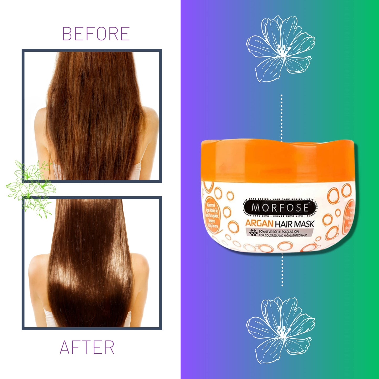 Morfose Professional Biotin Hair Mask for Dry, Damaged, or Brittle Strands, Repairs and Protects, Soft, Smooth and Healthy Hair, reduces Brakage and Split-Ends, (large, 16.9 Fl Oz)