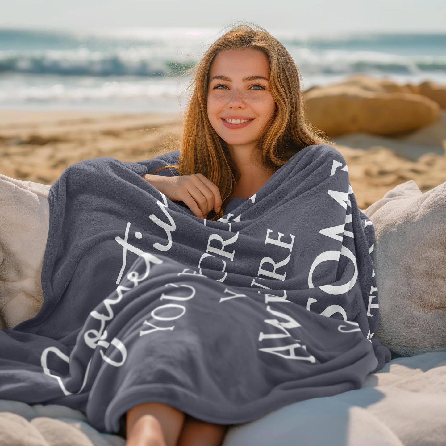 Bariceneth Gifts for Women Blanket 50" X 60", Birthday/Inspirational/Thank You Gifts for Women, Sometimes You Forget You are Awesome Gifts for Friends/Mom/Sister/Her, Anniversary/Appreciation Blanket