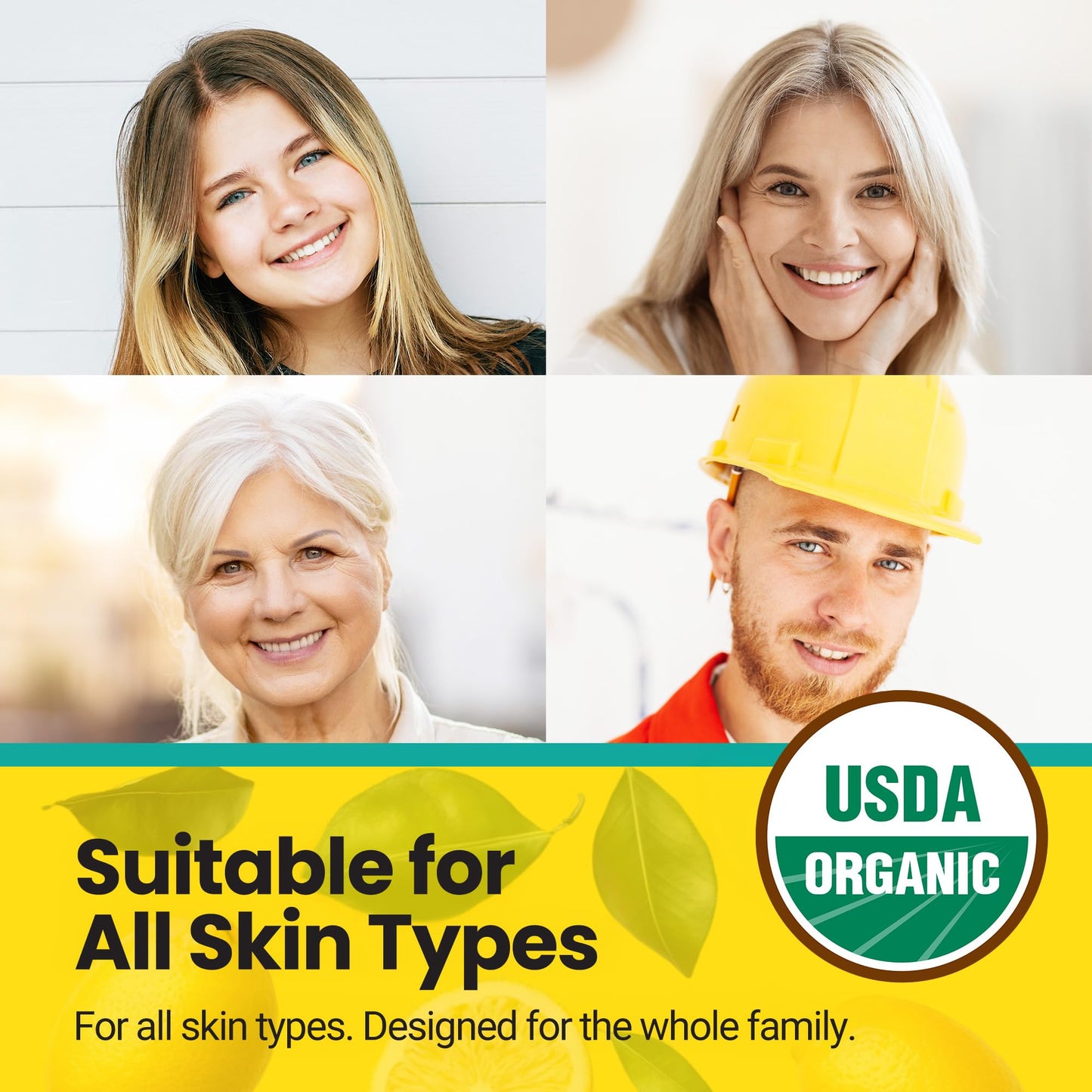 Desert Oasis Skincare | USDA Organic Lemon Hand Salve – Over 50% Jojoba Oil with Beeswax & Avocado Oil – Rich Conditioning Balm for Dry Hands, Feet & Cuticles – 2 oz (60 g)