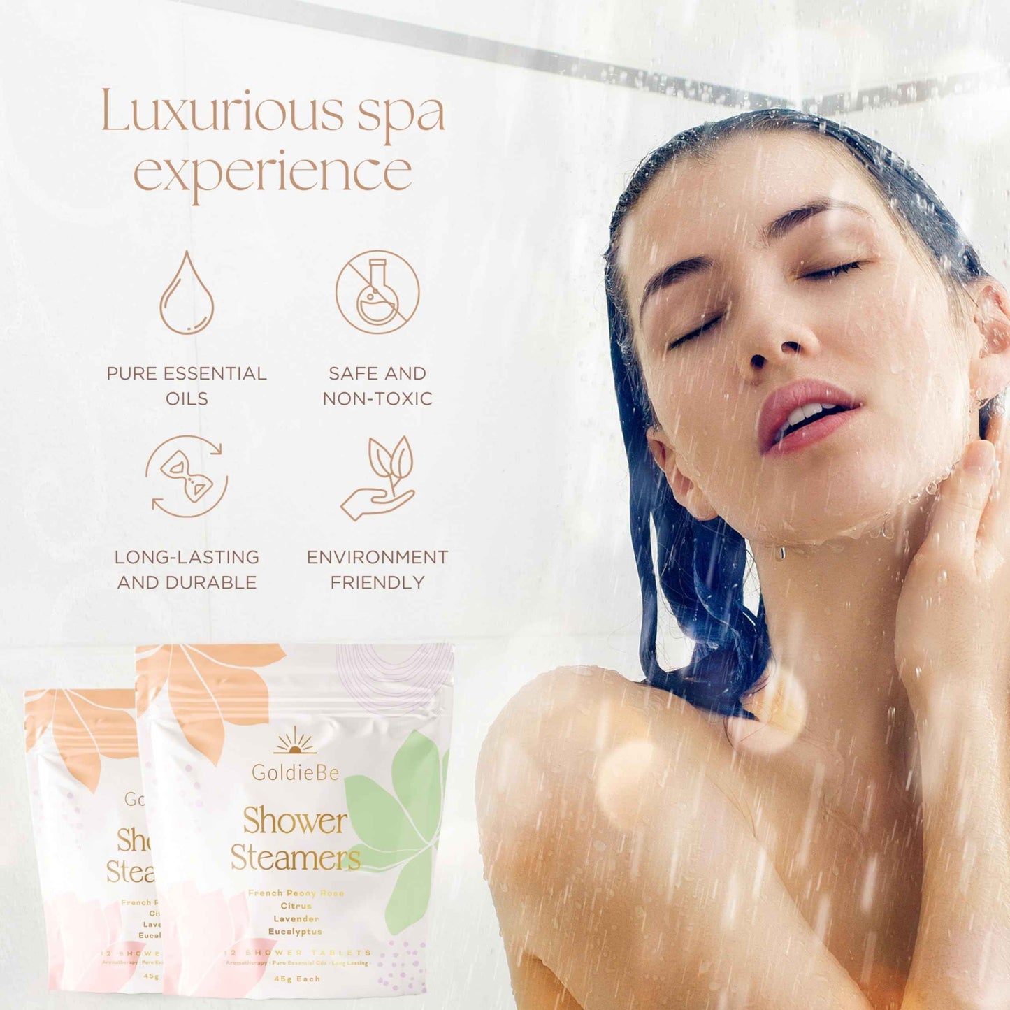 Shower Steamers Aromatherapy 12Pcs - Pure Essential Oils Shower Bombs Aromatherapy for Women - Eucalyptus Shower Steamer, Lavender Shower Steamers for Colds and Flu, Shower Bomb Gift for Her Self Care