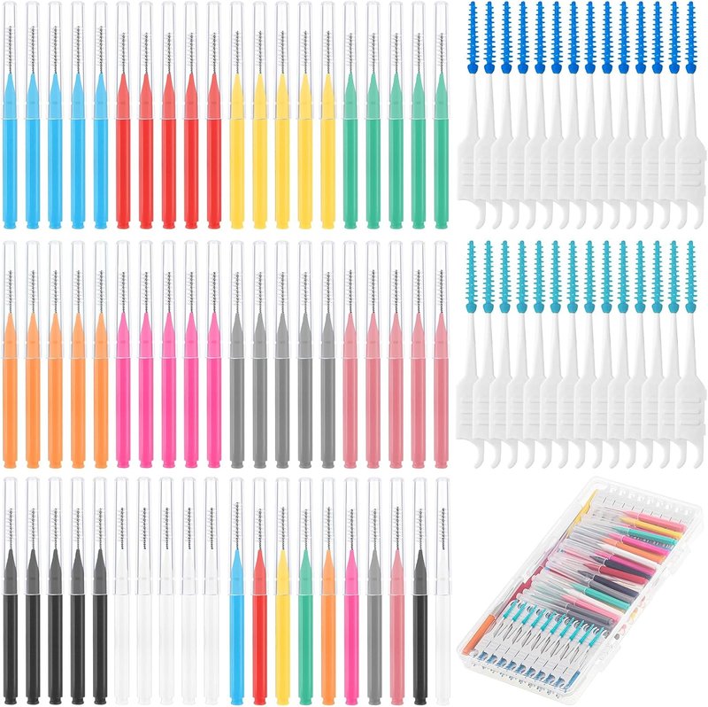 Braces Flossers Kit - 355 Pieces Interdental Brushes & Soft Dental Picks for Effective Oral Care | Multiple Sizes