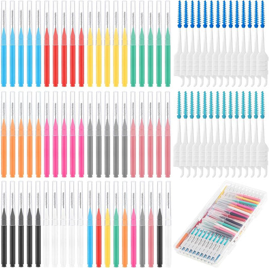 Braces Flossers Kit - 355 Pieces Interdental Brushes & Soft Dental Picks for Effective Oral Care | Multiple Sizes