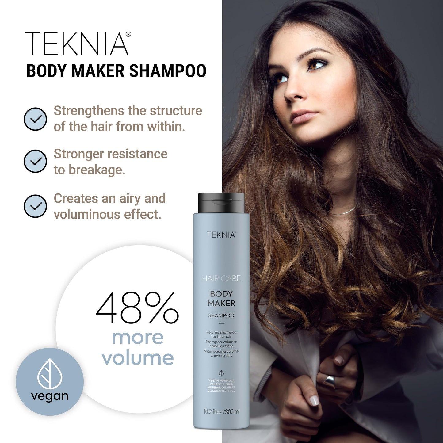 Lakmé Teknia Body Maker Shampoo, Volume Shampoo for Fine Hair, Hair Volumizing Products, 10.2 Fl Oz