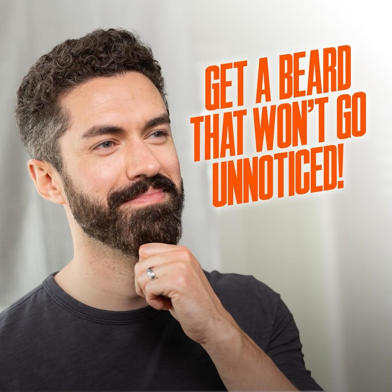 Beard Straightener for Men - Tourmaline Ceramic Heated Brush | 3 Temperature Settings, Ionic Technology, 400°F
