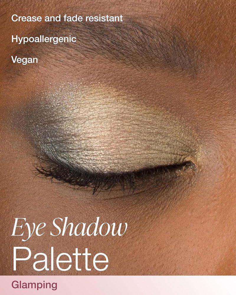 Mineral Fusion Eyeshadow Palette - 4 Versatile Shades in Matte, Satin & Shimmer Finishes | Natural Vegan Makeup - Glamping