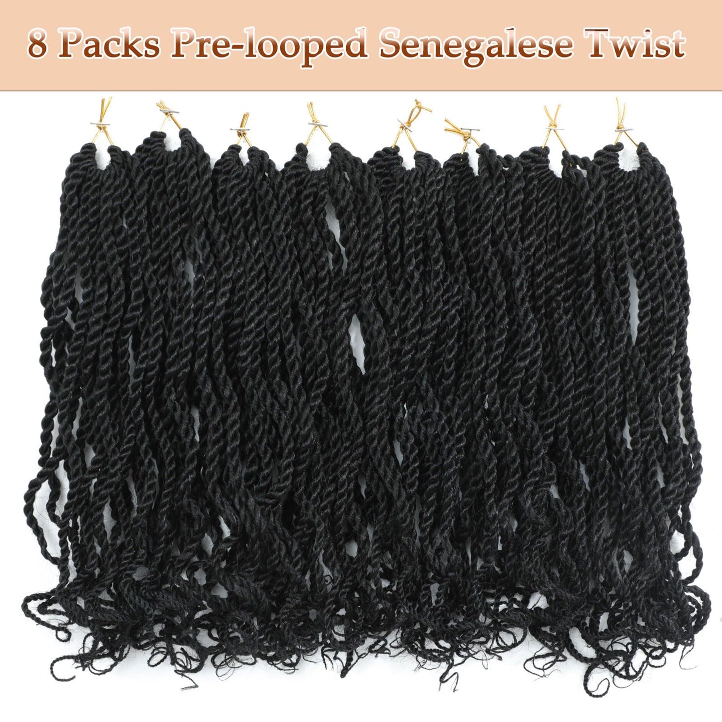12 Inch Wavy Senegalese Twist Crochet Hair For Black Women 8 Packs Burgundy Senegalese Twist Crochet Braids With Curly Ends Tbug Pre Looped Crochet Twists Hair(12 Inch,TBUG)
