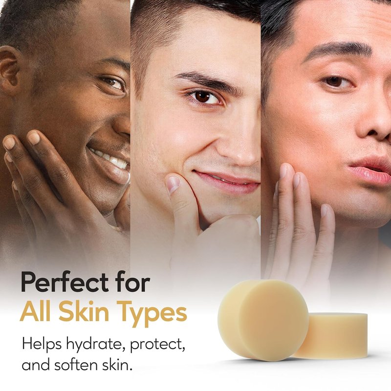 Himalaya Shaving Soap - All-Natural Shea Butter & Coconut Oil | Long-Lasting 4 oz Puck for Smooth Shave