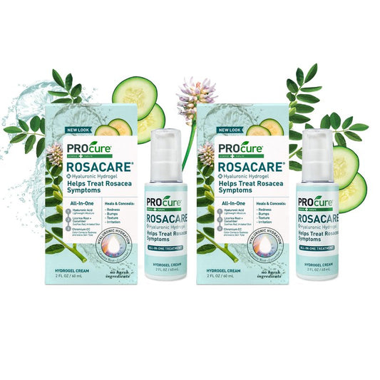 PROcure Rosacare CC Hydrogel 2-Pack – Color-Correcting Redness Relief with Hyaluronic Acid, Licorice Root & Cucumber for Sensitive Skin – 2 x 2 fl oz