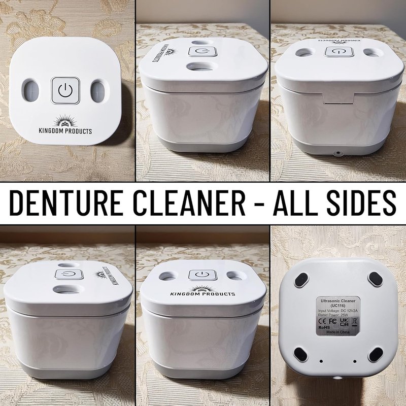 Ultrasonic Retainer Cleaner - 200ML Pod, 45kHz Machine for Dentures, Night Guards & Aligners