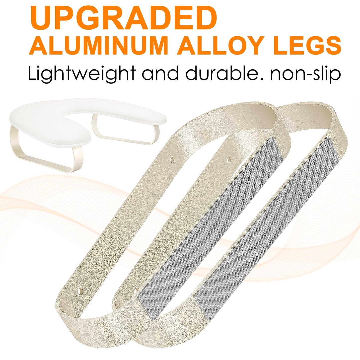 Arm Rest for Nails Tech Upgraded 10° Inclined, U-Shaped Manicure Nail Arm Rest Stand, Nail Armrest for Nail Tech Hand Rests with Aluminum Alloy Holder Non-Slip