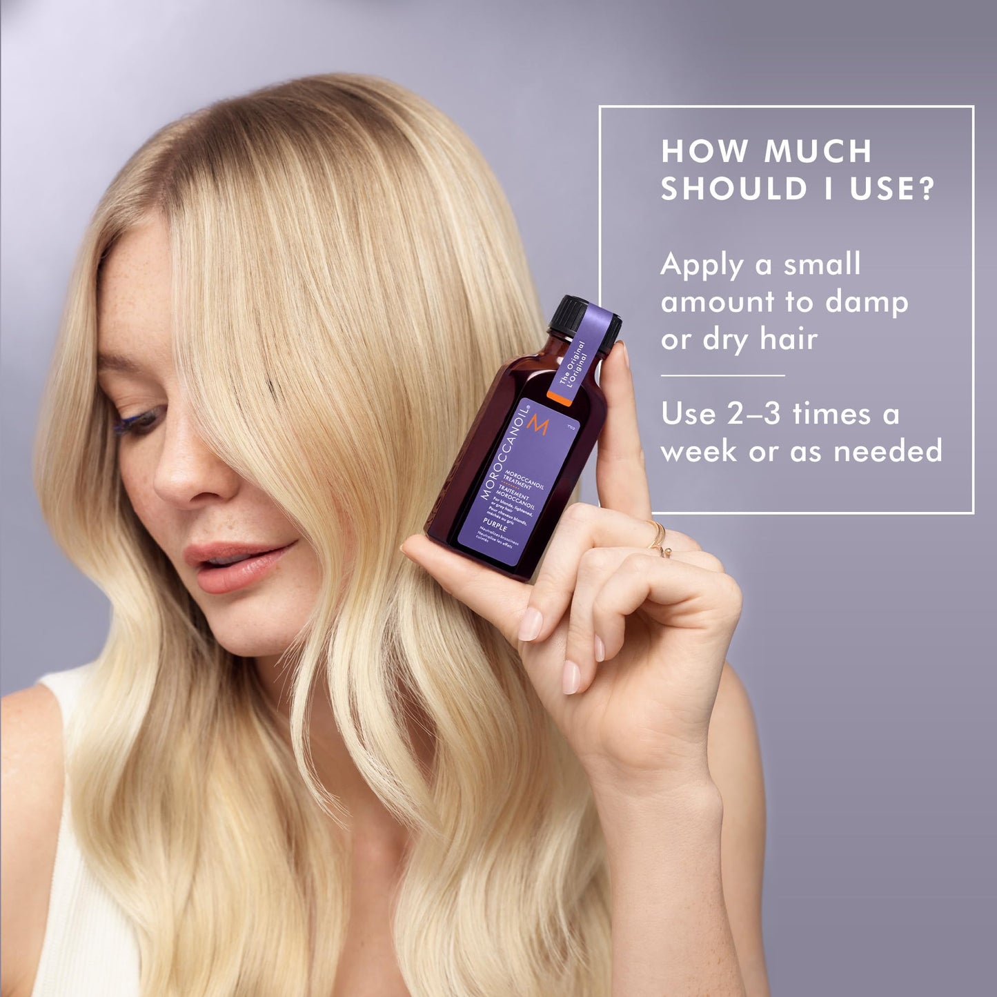 Moroccanoil Treatment Purple Hair Oil for Blonde Hair, 1.7 Fl. Oz.