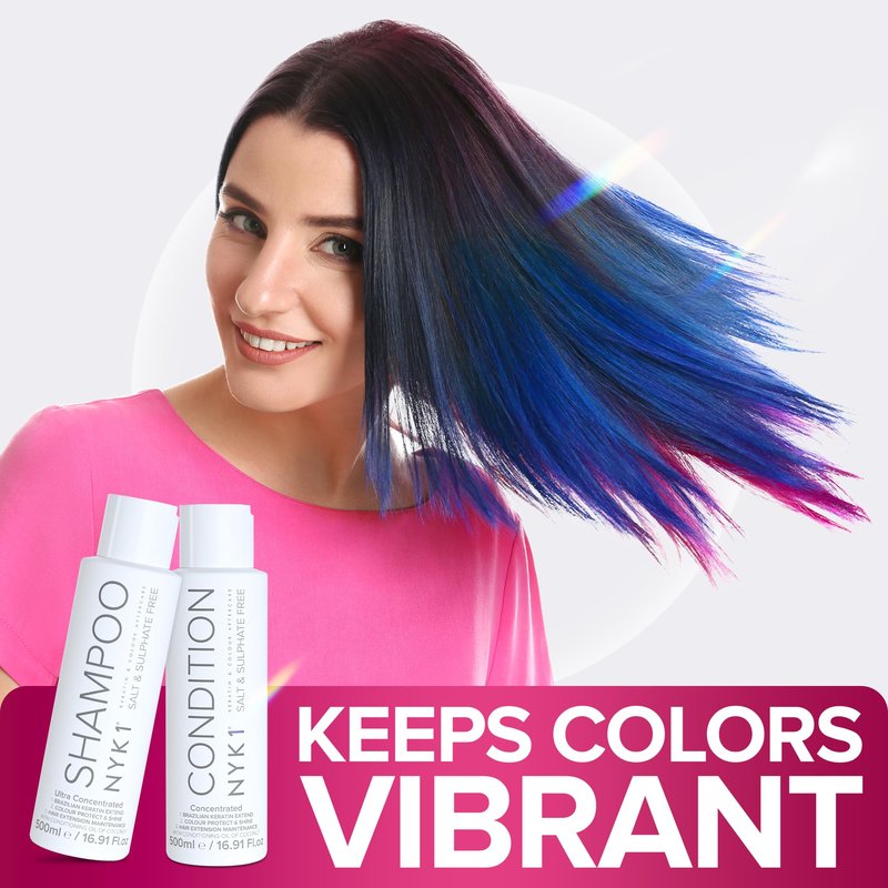 SALT NYK1 Sulfate-Free Shampoo and Conditioner Set for Color-Treated Hair, Extensions and Keratin Treatments (2 x 16.9 Fl Oz)