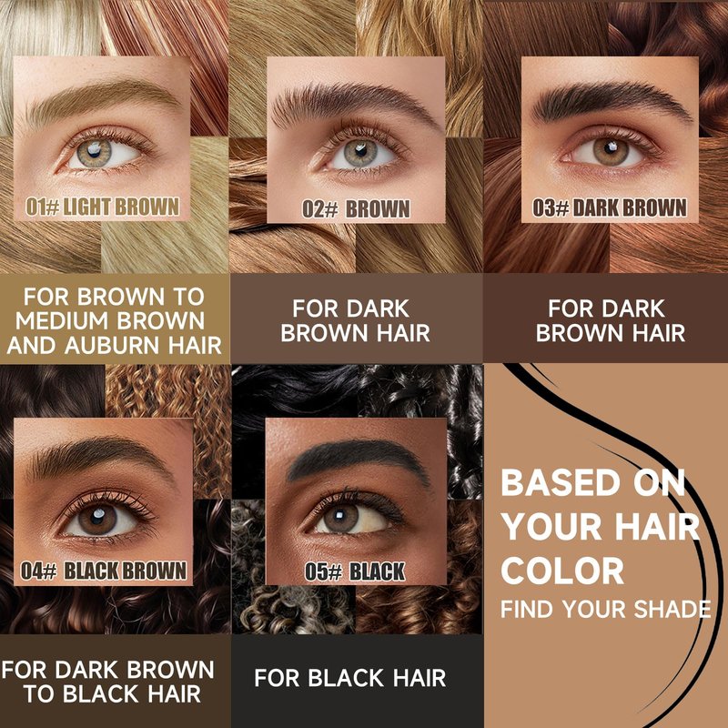 DUDUDU Eyebrow Pen for Women - Dual-Ended Microblading Pen with Multi-Prong Tip & Brow Brush, Waterproof, Creates Realistic 4D Hair-Like Strokes, Long-Lasting Dark Brown