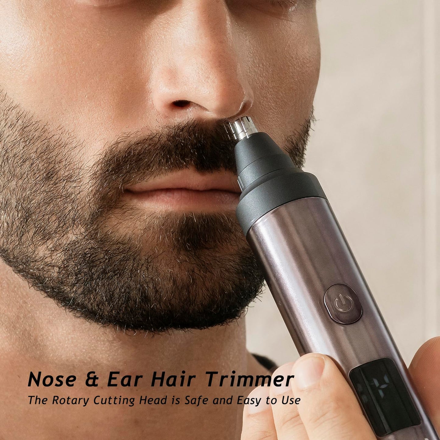 Beard Trimmer for Men, Professional 5-in-1 Hair Clippers with 20 Precision Dial Lengths, Electric Razors for Men IPX7 Waterproof Wet/Dry, USB-C Rechargeable Shaving Set with Dock for Face, Body, Nose