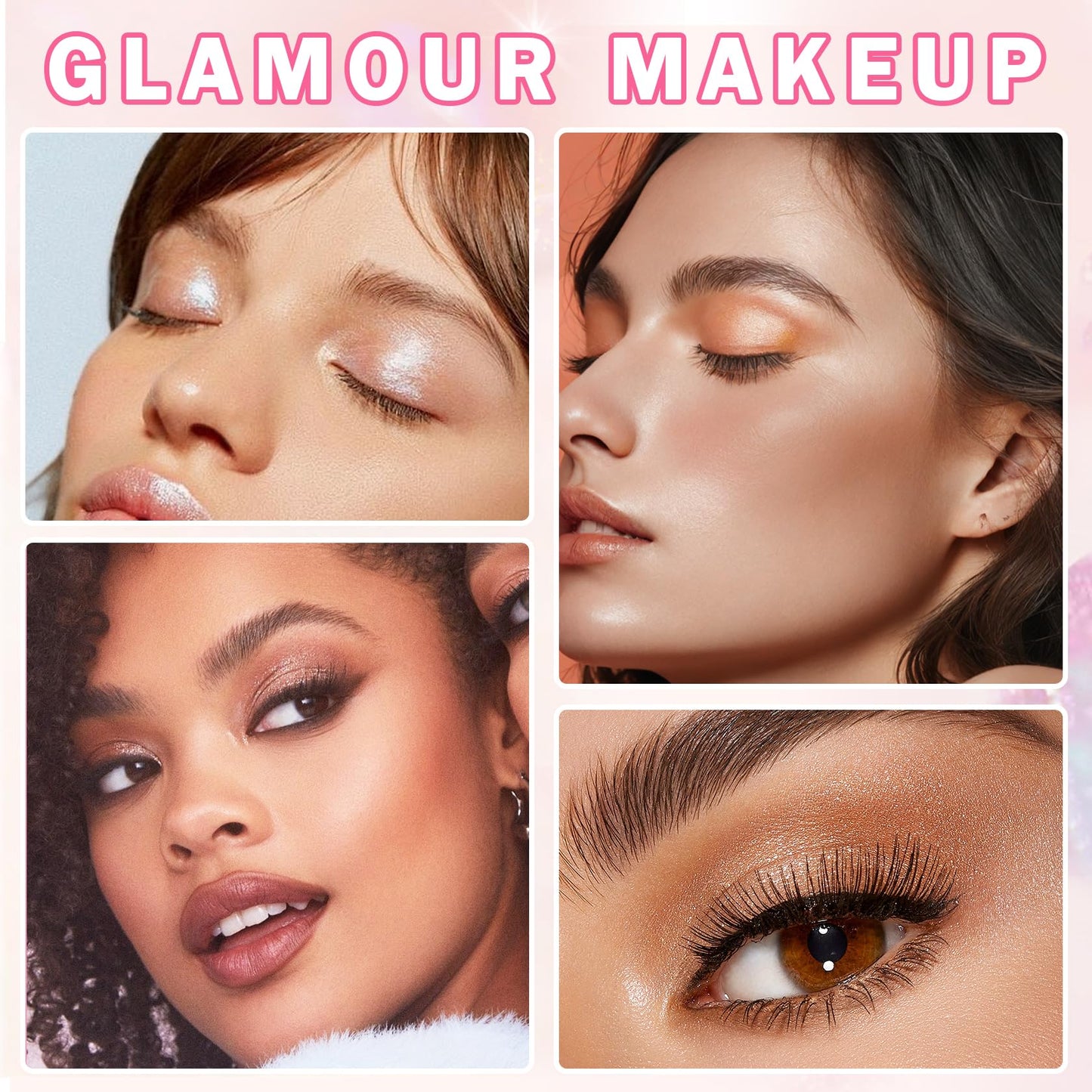 QIUFSSE Champagne Pearl and Metallic Silver Single Eyeshadow (10 + 12)