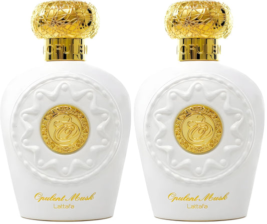 Lattafa Opulent Musk for Women Eau de Parfum Spray, 3.4 Ounce (Pack of 2)