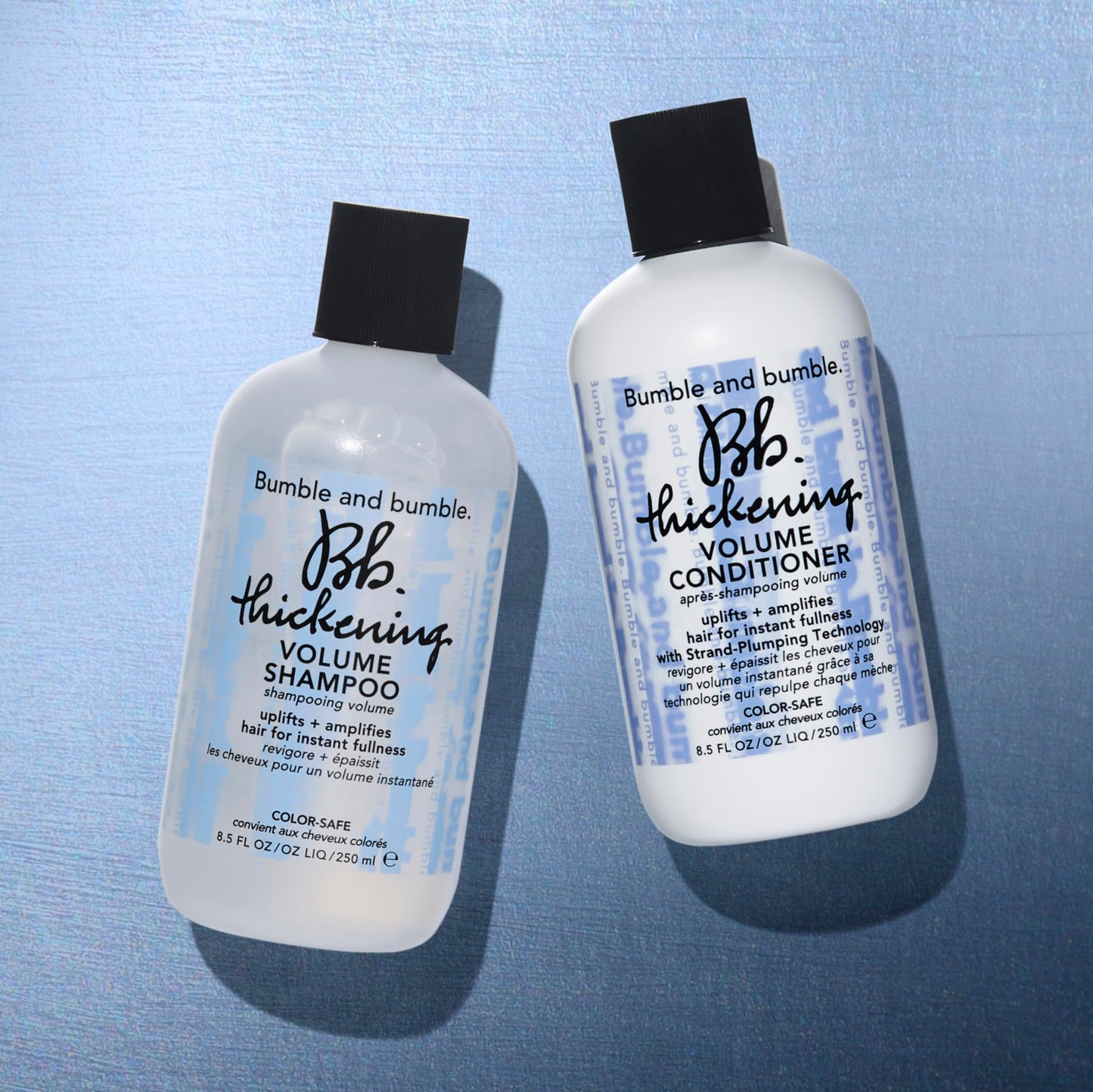 Bumble and bumble. Thickening Volumizing Shampoo + Conditioner + Thickening Mousse Full Size Set | Volumizing Hair Care and Styling | Heat Protectant | Fine to Medium Curly, Wavy, Straight Hair Types