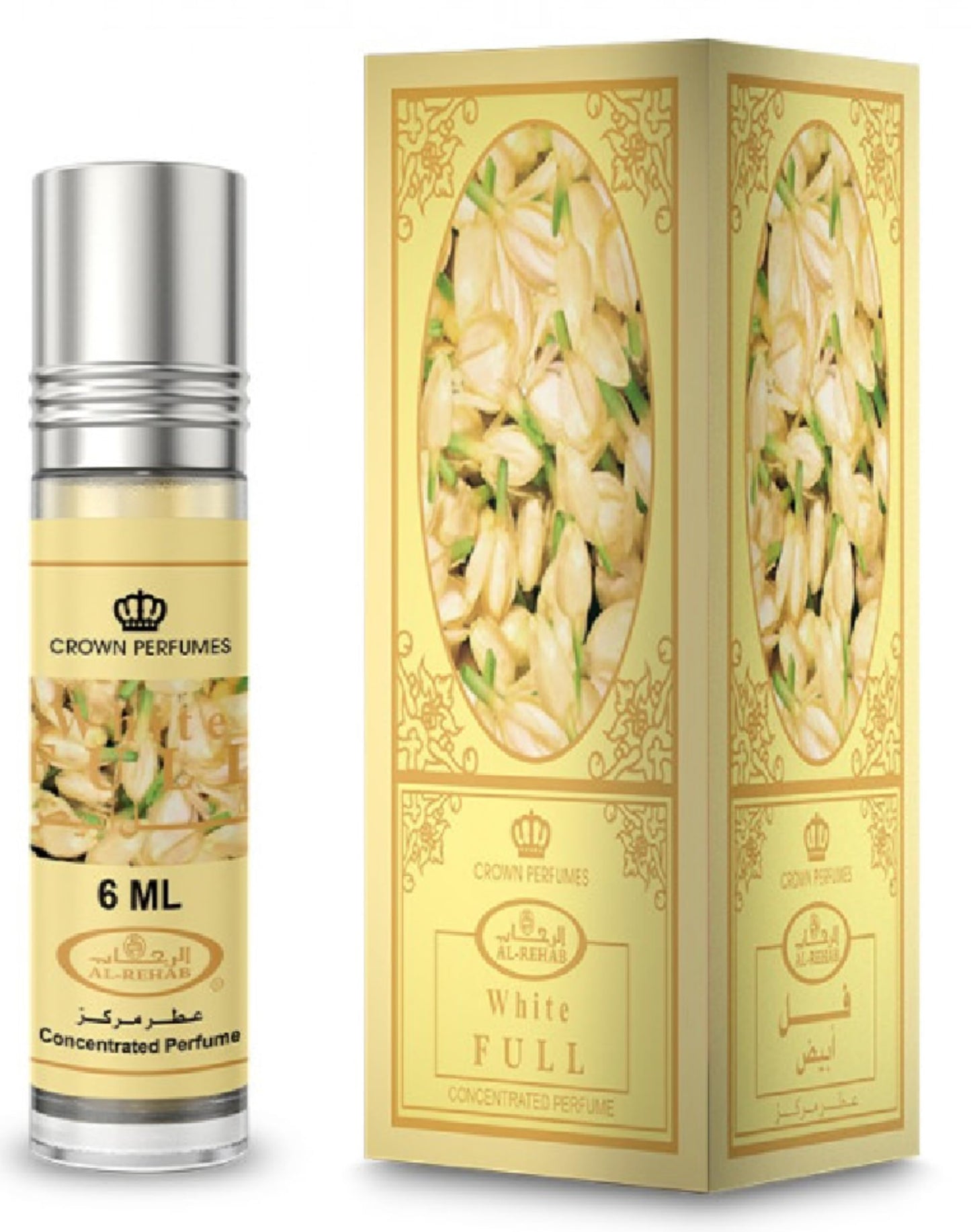 Al-Rehab White Full - 6ml (.2oz) Roll-on Perfume Oil by Al-Rehab (Crown Perfumes) (Box of 6)
