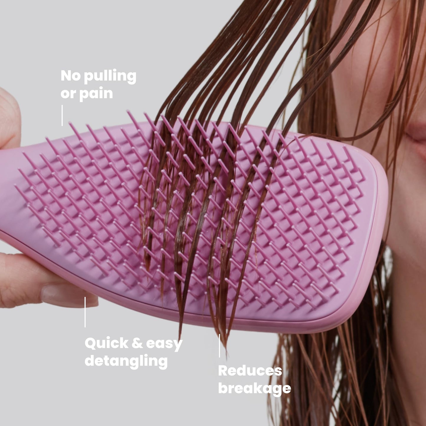 Tangle Teezer Ultimate Detangler Brush for Wet & Dry Hair, Eliminates Knots & Reduces Breakage for Straight to Wavy Hair Types, Amazon Exclusive Rosebud