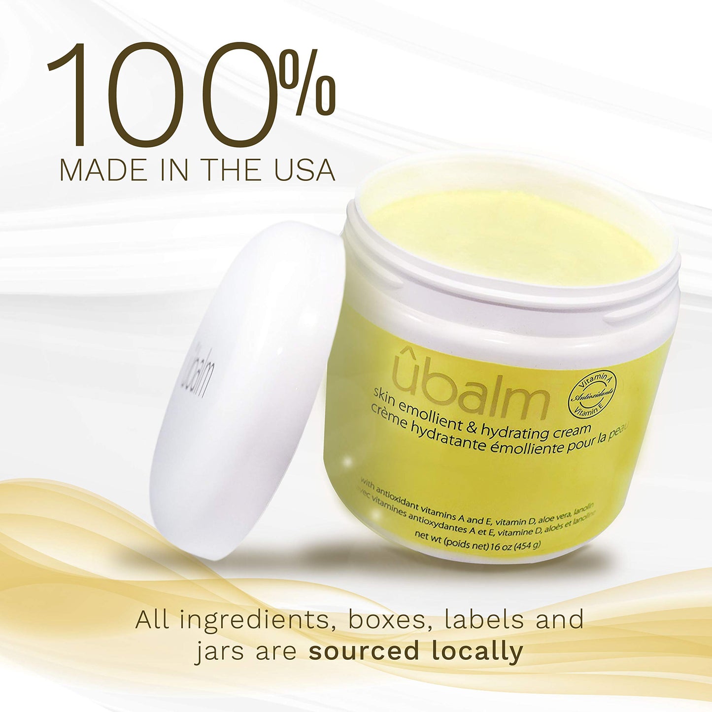 uBalm Yellow Hydrating Night Cream for Women – Made in USA – Anti-Aging Face Moisturizer with Aloe Vera, Lanolin, Vitamins A, E & D2 – Deep Moisturizer for Dry Skin – Nighttime Facial Skin Care