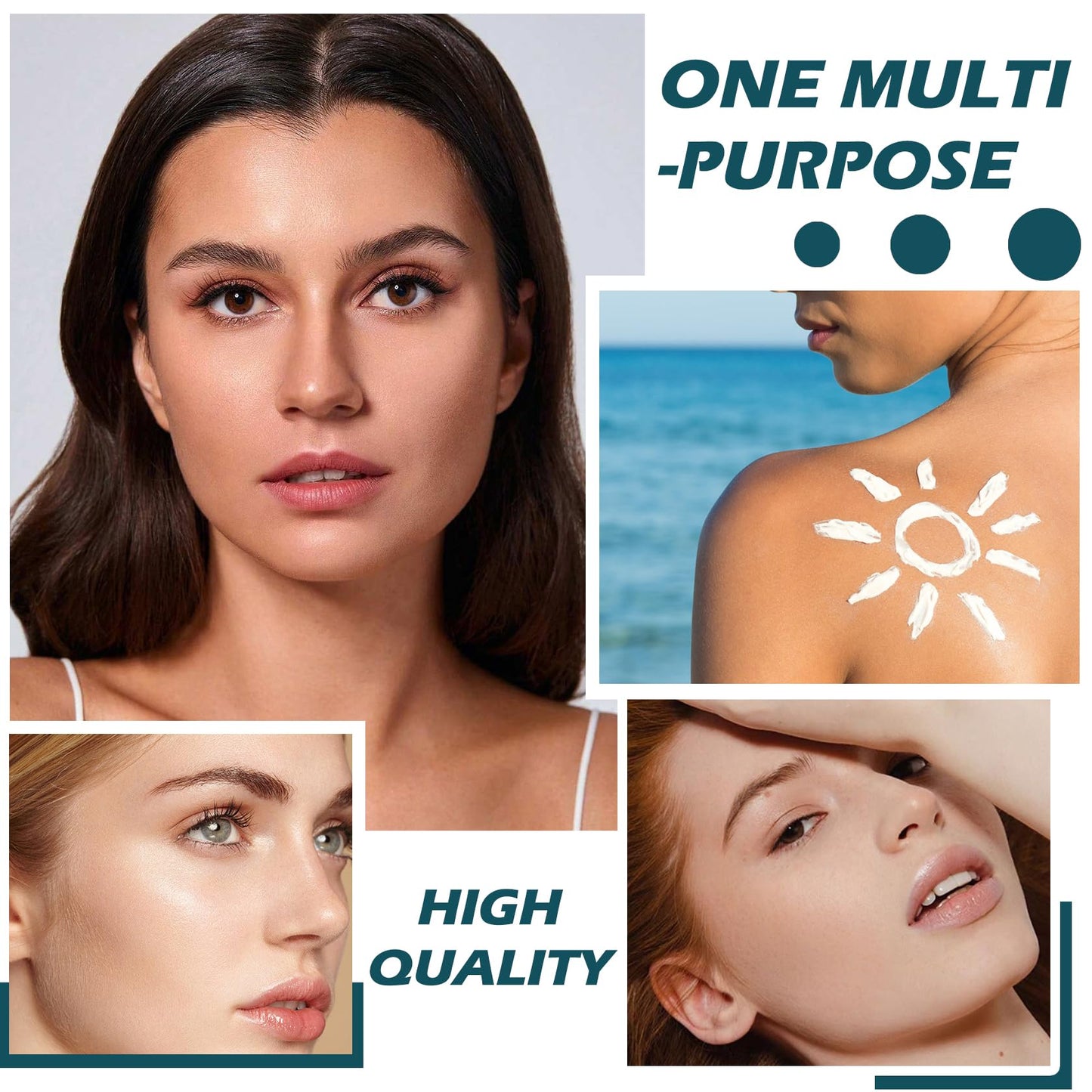 QIUFSSE 2PCS Mineral Sunscreen Powder SPF Powder for Face - 01 Translucent