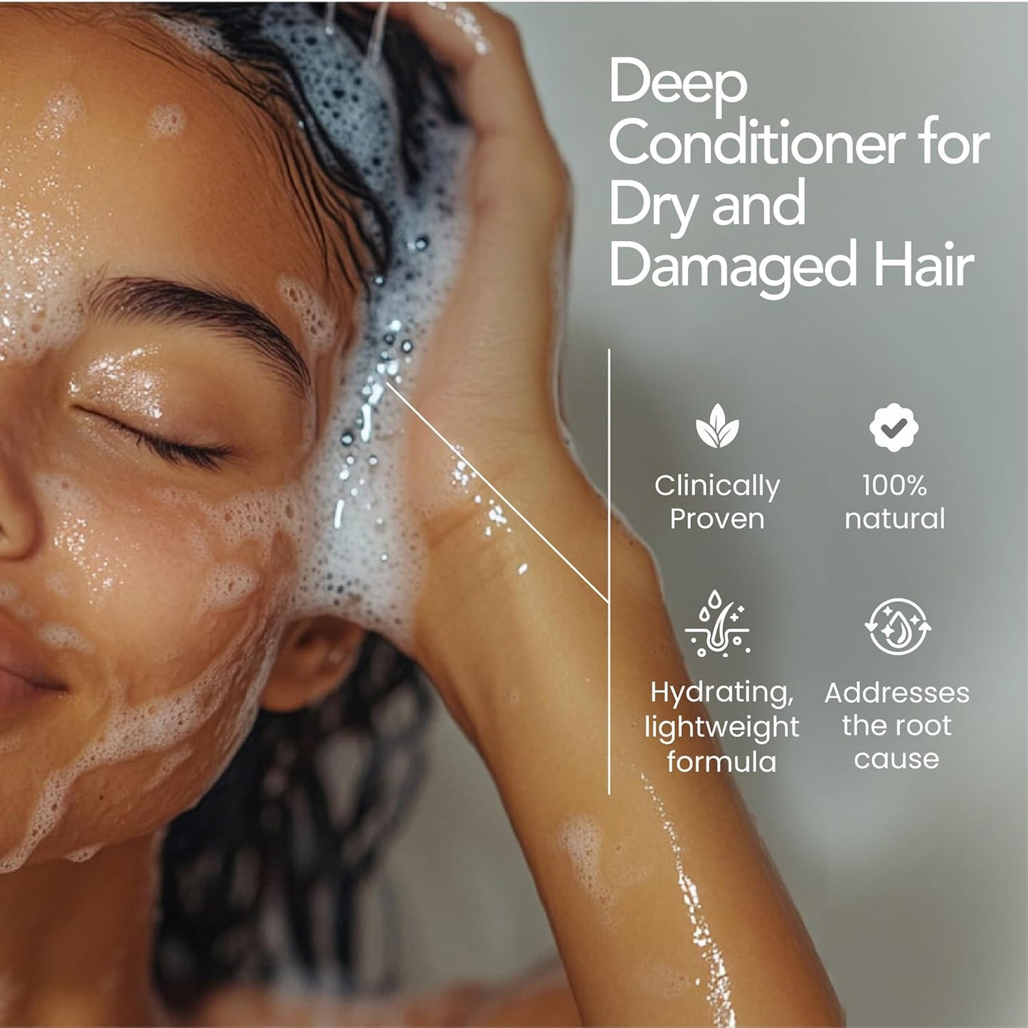 Ayurvedic Deep Conditioner for Dry, Damaged Hair - Volumizing Hair Growth Treatment | 100ml