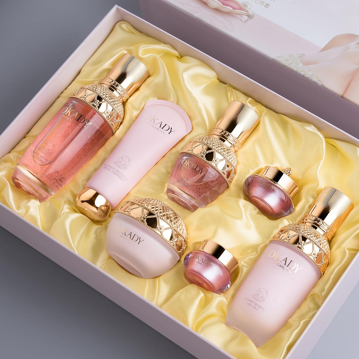 Luxury 7-in-1 Anti-Aging Skin Care Set for Women – Cleanser, Toner, Serum, Eye Cream & Lotion – Hydrating, Firming & Youthful Glow – Perfect Birthday, Mother’s Day & Valentine’s Gift