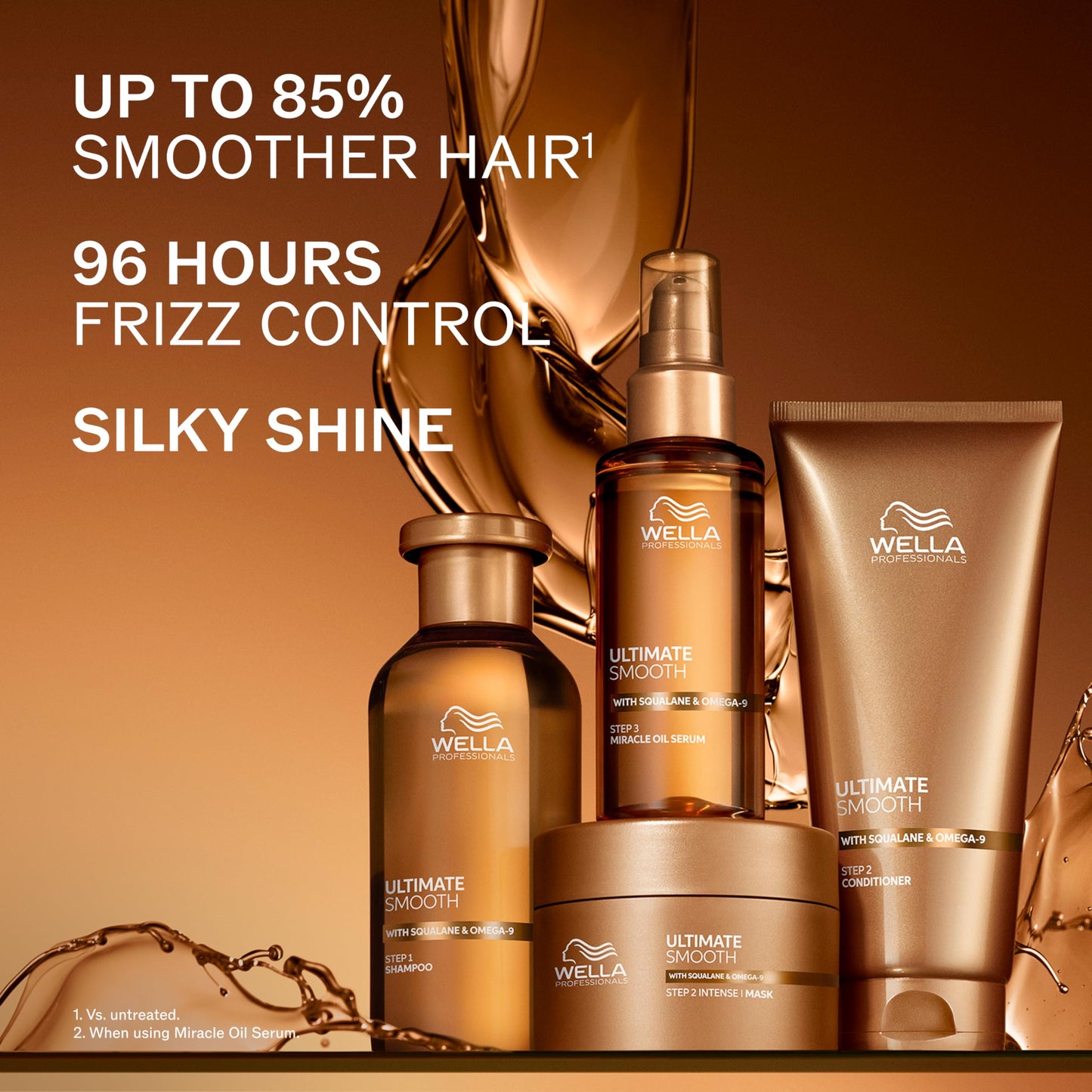 Wella Professionals ULTIMATE SMOOTH Conditioner | Treatment for Dry & Frizzy Hair | With Squalane & Omega 9 | 6.7 Fl Oz