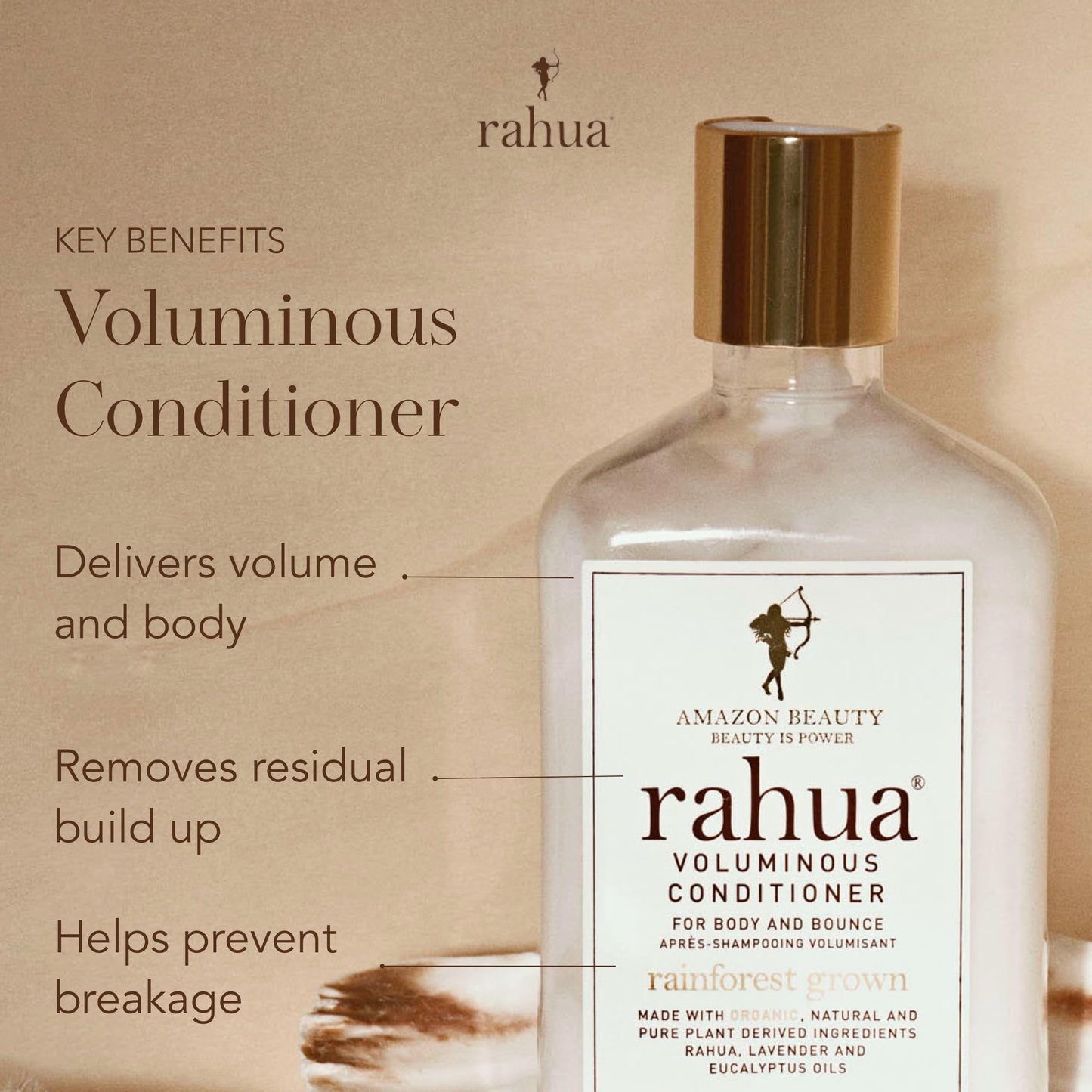 Rahua Voluminous Conditioner - Natural Volumizing Shampoo for Fine to Medium Hair - Sulfate Free Clarifying Hair Care with Rahua Oil, Lemongrass & Green Tea - Organic, Vegan & Color Safe - 9.3 Fl Oz