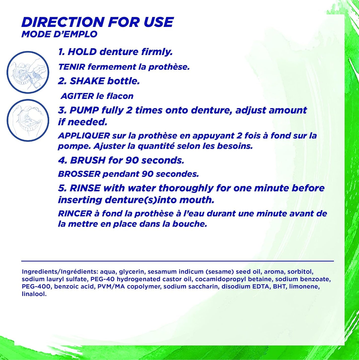 Polident Denture Cleanser - Fresh Cleanse Foaming Formula | 125ml Size