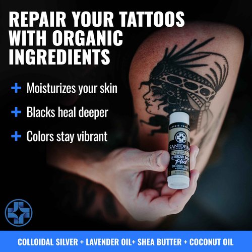 Saniderm Tattoo Recovery Bundle (3 items) – Aftercare Bandage Sheets (6 in x 8 in) + Foaming Soap (1.7oz) + Aftercare Balm PLUS+ (0.6 oz)