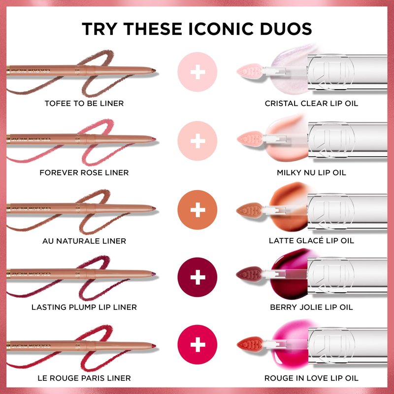 L'Oreal Paris Plump Ambition Hyaluron Lip Oil, 24 HR Lip Gloss with Hyaluronic Acid, Volumizing Formula with Glass-Like Shine, Rouge In Love 380, 0.16 Fl Oz