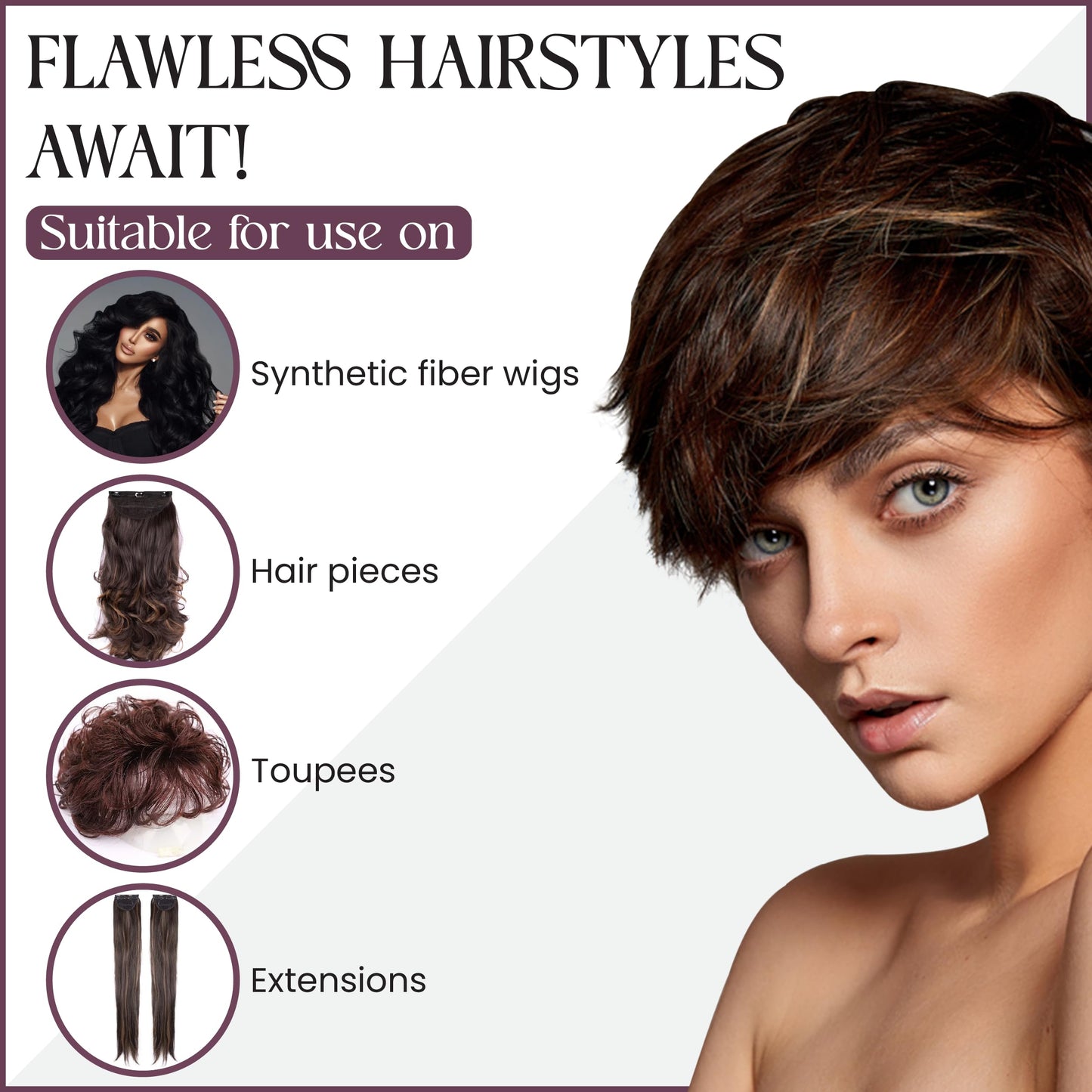 Brandywine Non-Aerosol Wig Spray for Synthetic & Natural Hair Wigs, 3 Pack