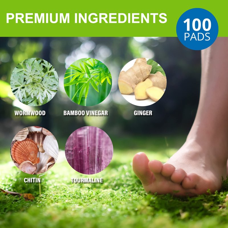 AOSORW Foot Care Pads - Daily Use Foot Patches - Easy-to-Apply Adhesive Pads for Personal Foot Care Routine - (Green, 100 Pads)
