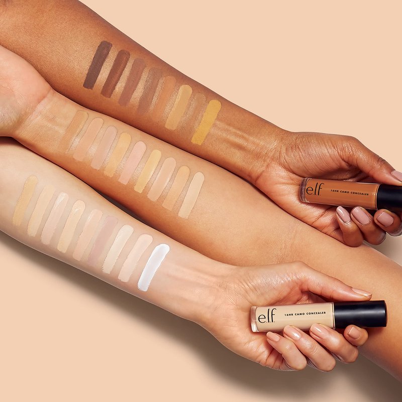 e.l.f. 16HR Camo Concealer, Full Coverage, Matte Finish Under-Eye & Blemish Corrector, Hydrating Formula, 16-Hour Crease-Resistant Wear, Medium Neutral