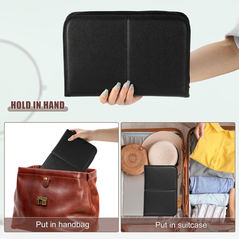 VOCOSTE Foldable Makeup Brush Holder, 29 Pockets Makeup Brush Organizer, Stand-up Makeup Brush Travel Bag Cosmetic Case, Portable Travel Makeup Brushes Case Handbag