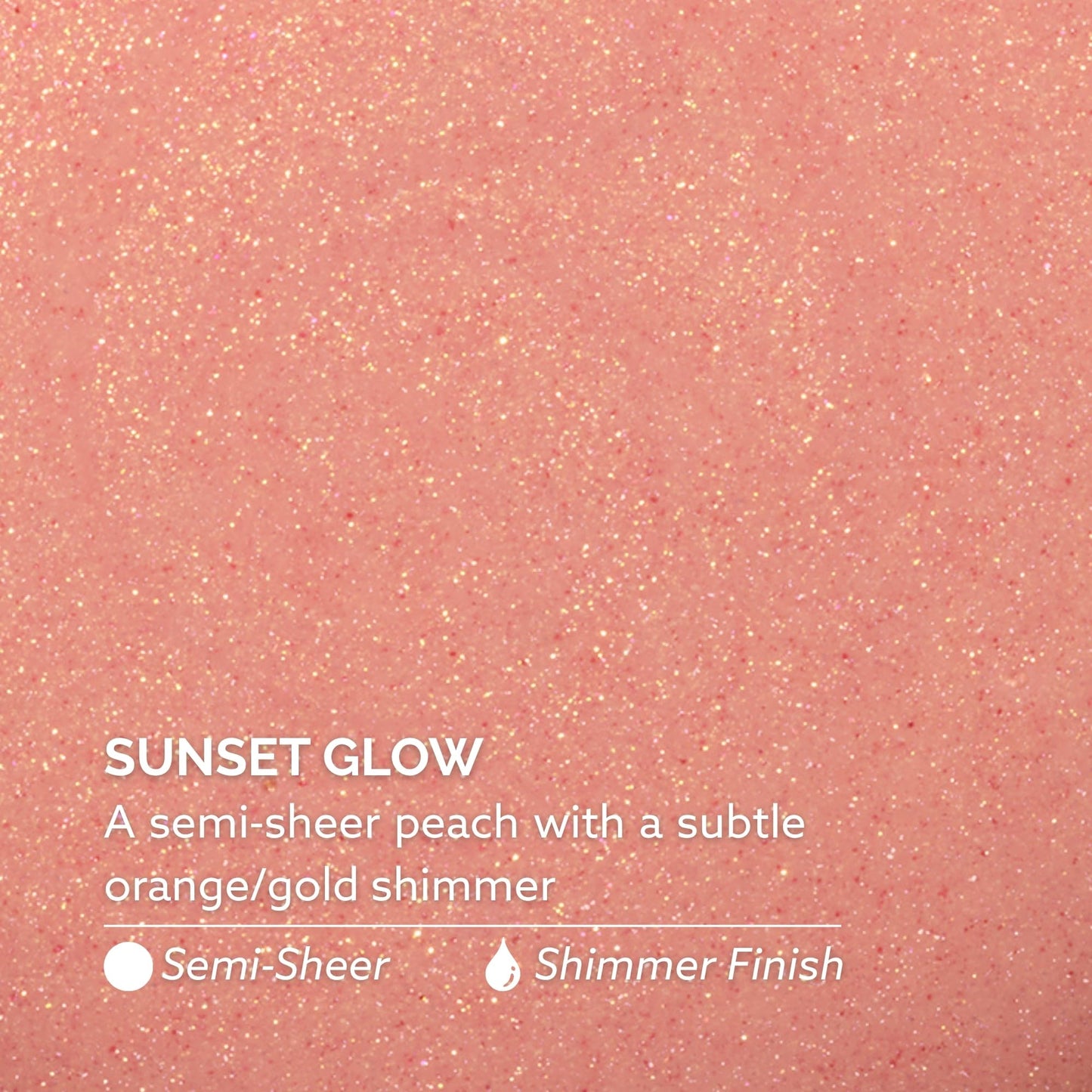 Dazzle Dry Nail Lacquer (Step 3) - Sunset Glow - A semi-sheer peach with a subtle orange/gold shimmer. Semi-sheer shimmer. (0.5 fl oz)