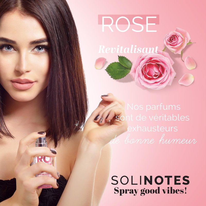 Solinotes Rose Eau de Parfum for Women & Men, Elegant Pink Blush Floral Perfume with Rose, Peony & Soft Musk, Long-Lasting Fragrance, Vegan, Made in France, 1.7 Fl Oz / 50 ml
