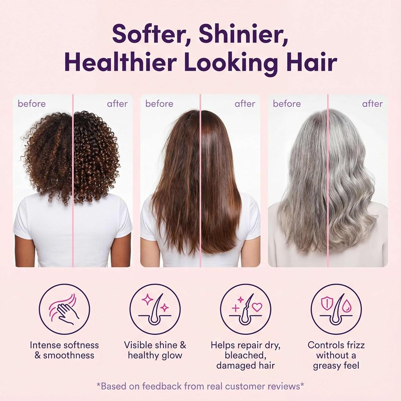 Sohl-I.D. Hair Serum for Frizzy Hair - Moisturizing Treatment for Dry, Curly Strands | Smooth & Shine Capsules