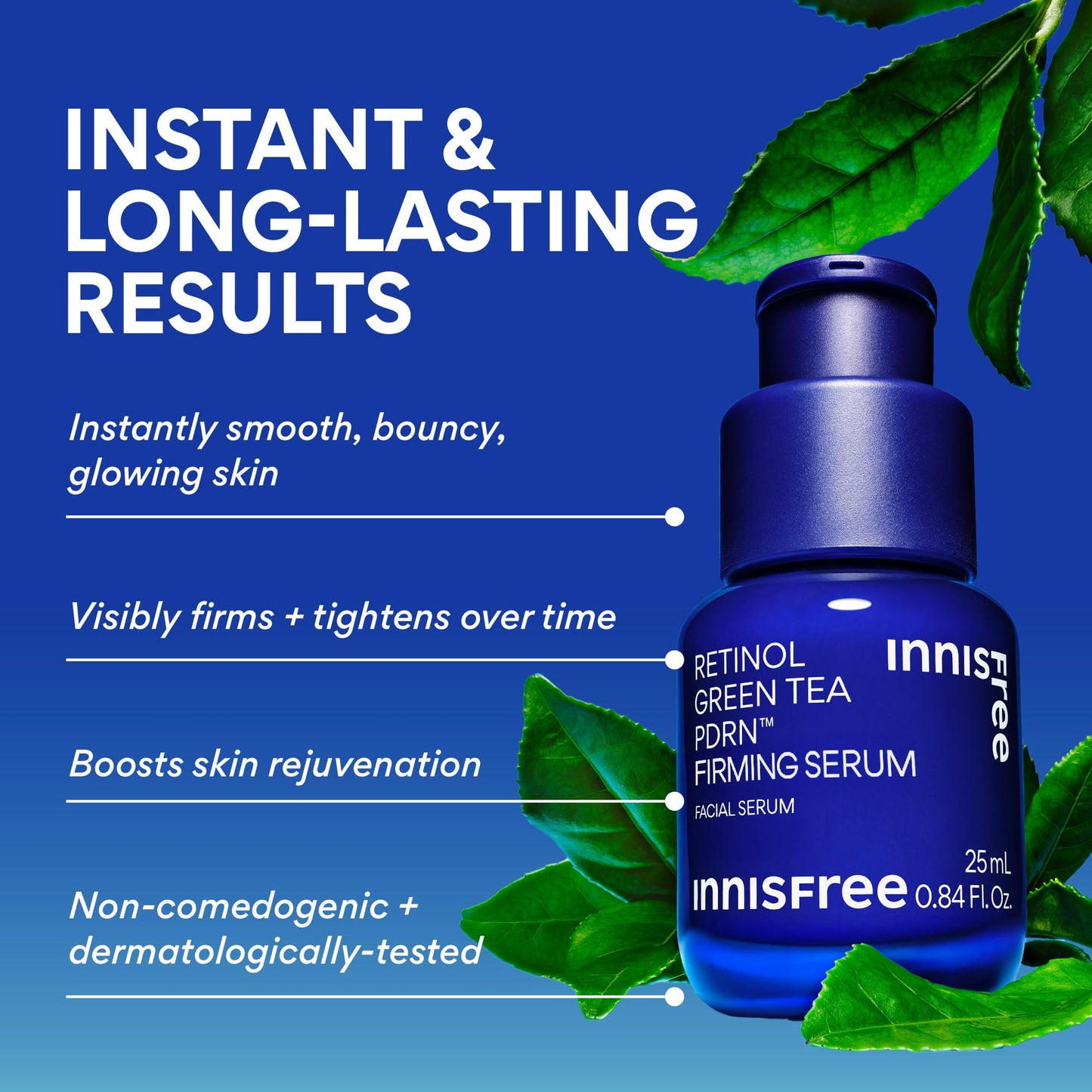 innisfree Green Tea PDRN Serum Jumbo | Korean Skincare with Retinol and Hyaluronic Acid for Hydrating, Anti‑Aging Care and Wrinkles | Suitable for Acne‑Prone and Sensitive Skin | Available in Gift Set