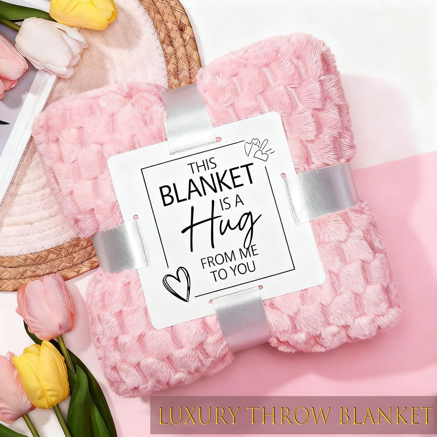 Luxury Pink Birthday Gift Box for Best Friend Birthday Gifts for Women, Cute Aesthetic Present Set for Daughter, Sister, Girlfriend, Wife Unique Gifts for Women Set 11pcs