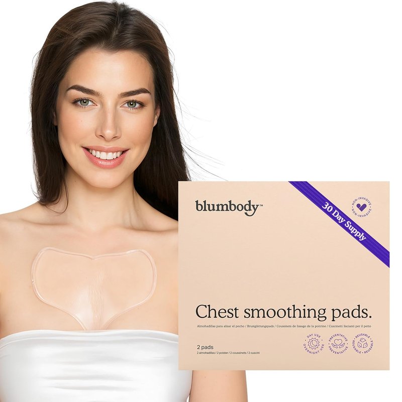 BLUMBODY Chest Wrinkle Pads - Anti-Wrinkle Silicone Patches for Firming & Smoothing | Reusable Overnight Neck & Décolleté Care (1-Month Supply)