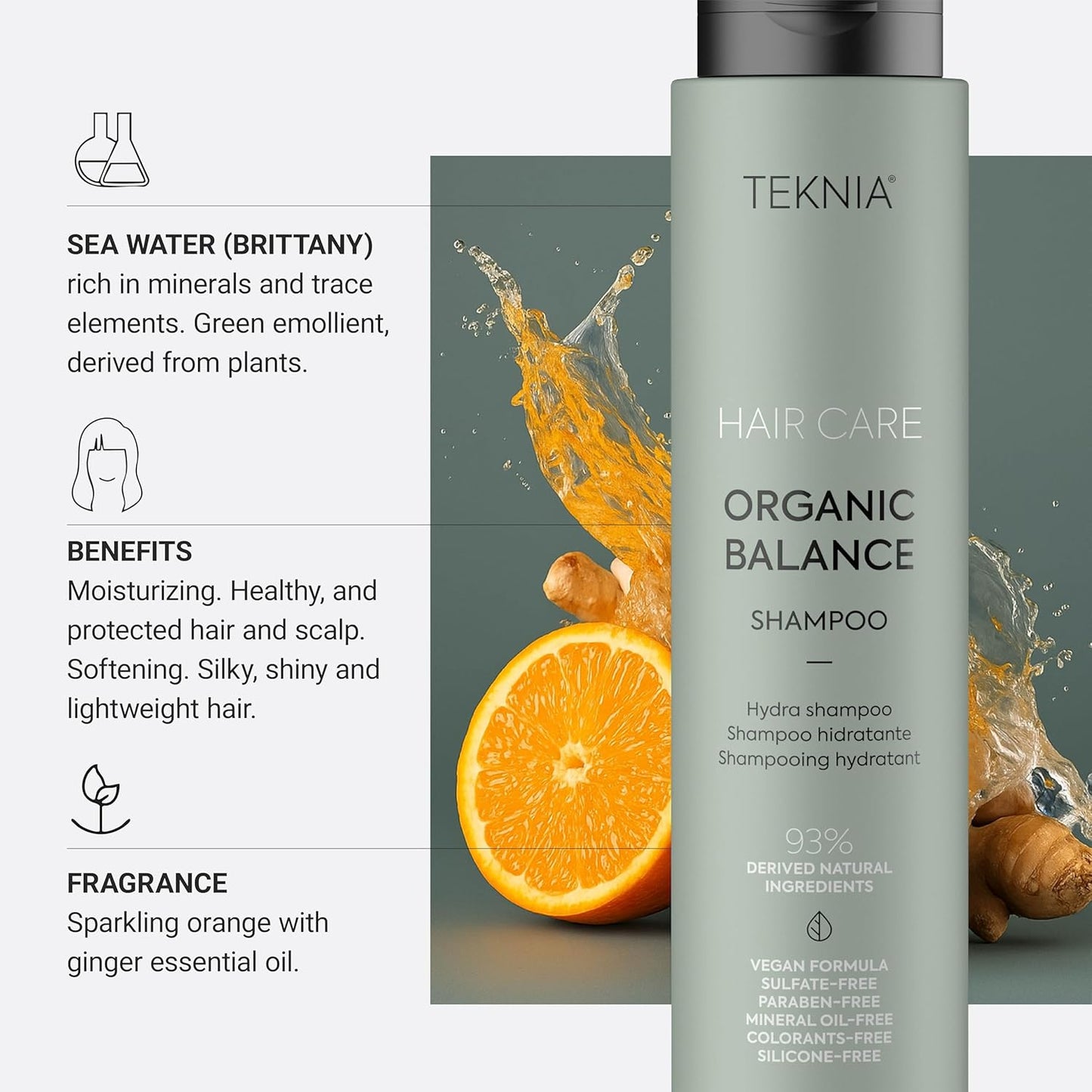 LAKMÉ Organic Balance Hydrating Shampoo for Scalp & Hair | 10.2 Fl Oz