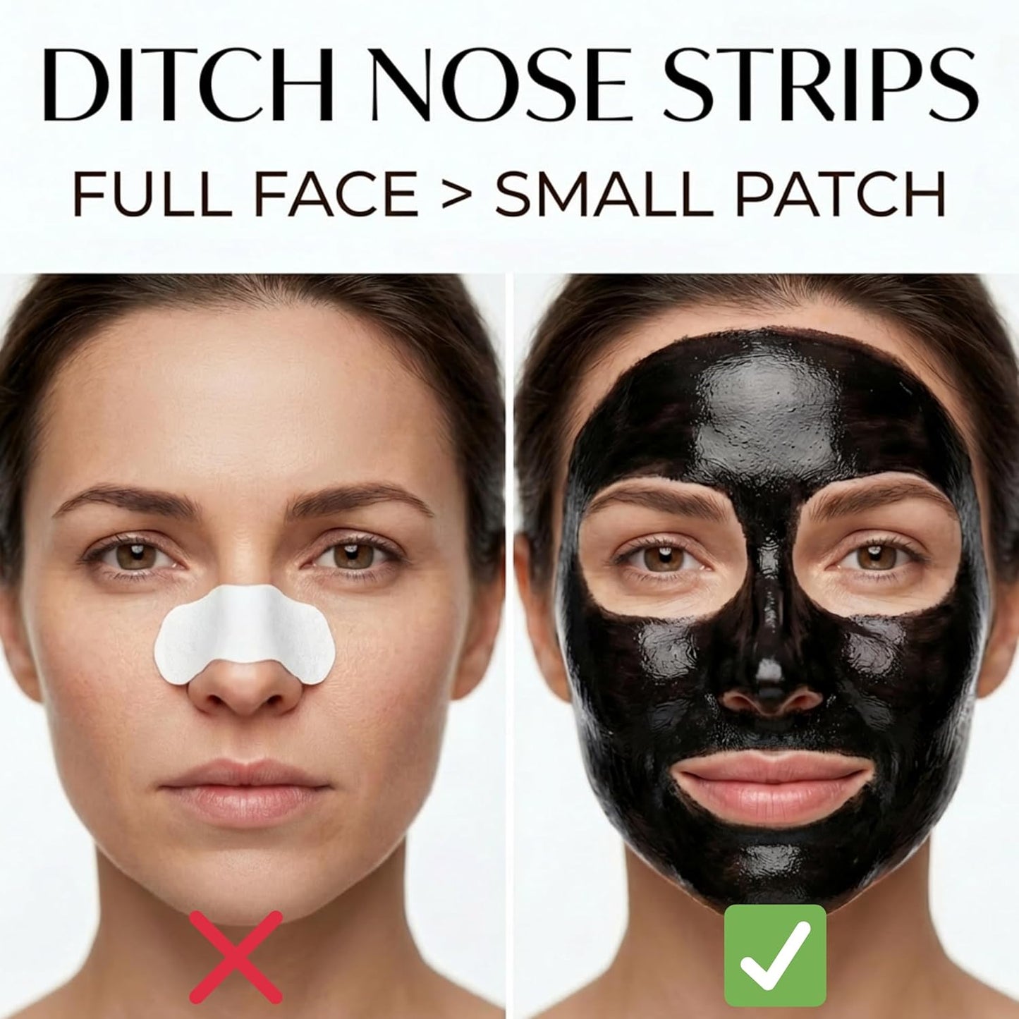 Activated Charcoal Peel Off Face Mask - Korean Blackhead Remover for Nose & Face | Pore Cleaner & Skincare Gift Set