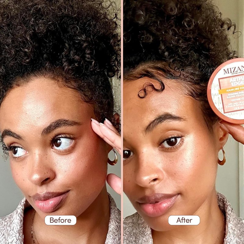 Mizani Artful Edges Edge Control Gel - Flake-Free Hold with Castor Oil & Shea Butter | Sleek Styles