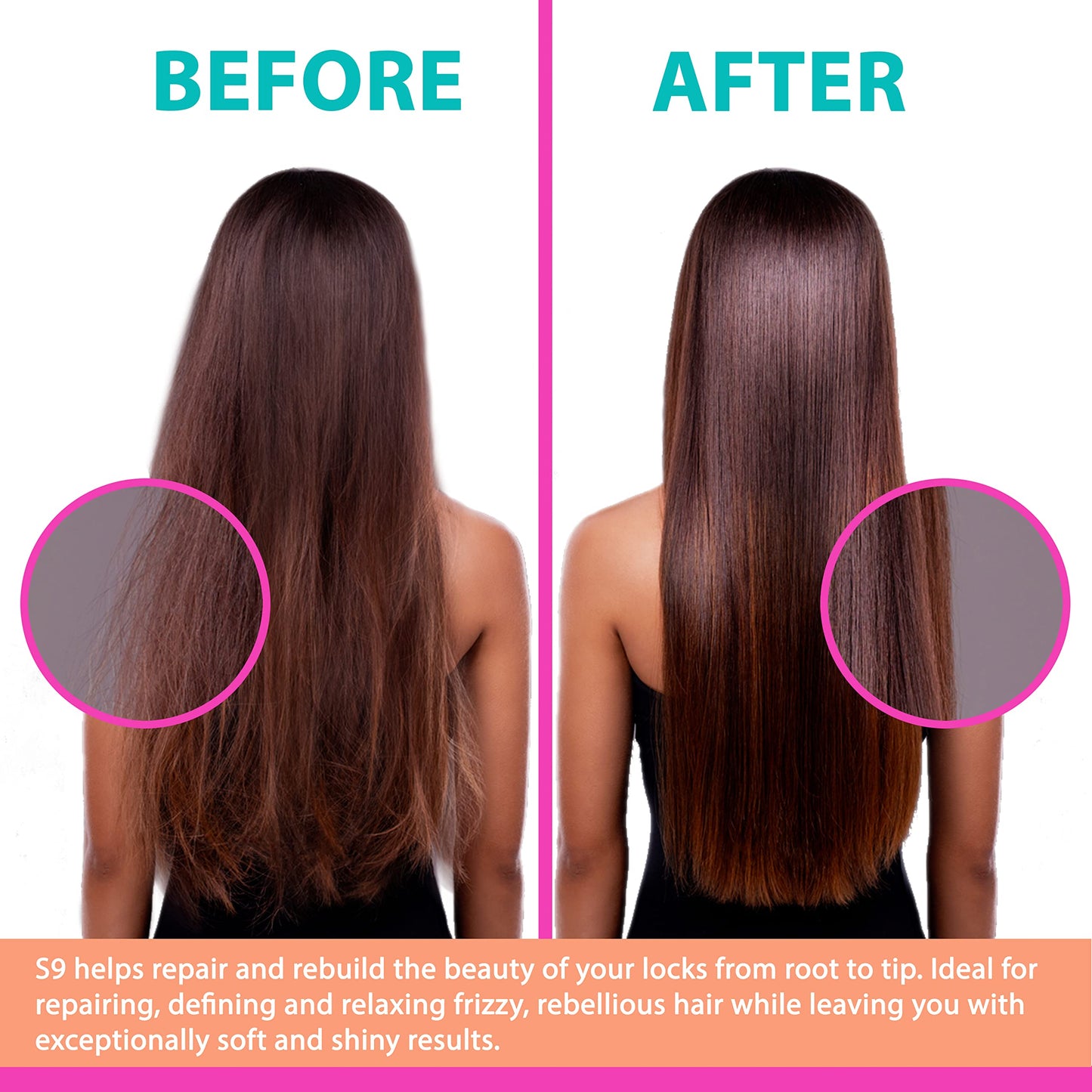 NAPURA S9 Professional Moisturizing Shampoo for Damaged Hair (13.53 fl oz) - Sulfate and Paraben Free - Split End Repair- Color Safe Protein Hair Repair Treatment with Avocado Oil