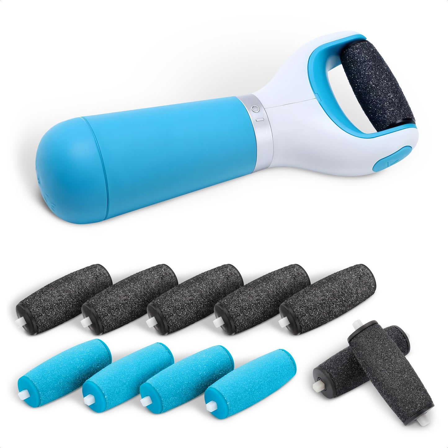 Electric Callus Remover for Feet with Rollers for Skin 11 Psc - Foot Heel Callus Remover Foot Scrubber Dead Skin Remover Tool for Feet Care Heel Scraper for Cracked Heels Pedicure Supplies